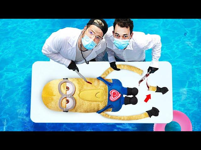 DRONE CATCHES MEGA MINIONS POOL SURGERY of DESPICABLE ME 4 in REAL LIFE!