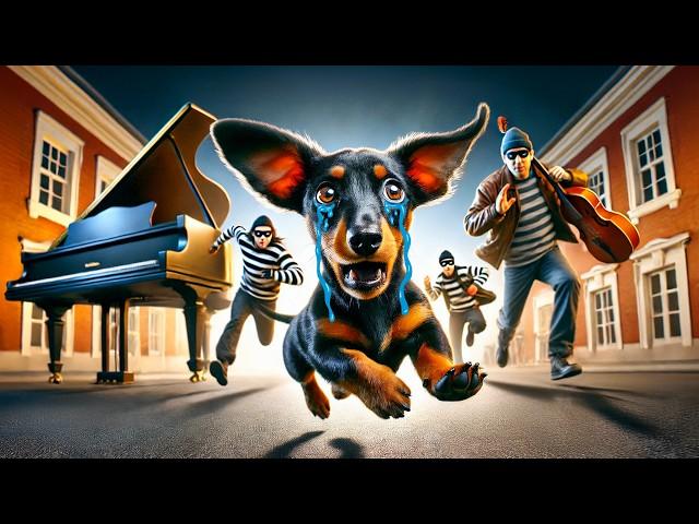 Robbers RUINED Puppy's Music Career? Cute & Funny Dachshund Dog Video!