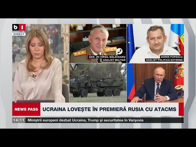 NEWS PASS.UCRAINA LOVEȘTE ÎN PREMIERĂ RUSIA CU ATACMS. RUSIA RĂSPUNDE NUCLEAR DACĂ ESTE ATACATĂ. P3