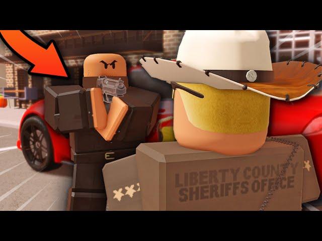 Car Thief STEALS CAR and SHOOTS at The SHERIFF! - RPF - ER:LC Liberty County Roleplay - S2 EP 32