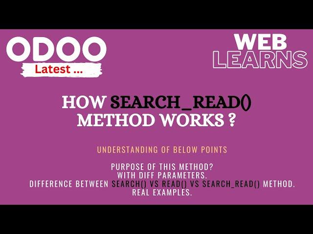 How to use search_read method in Odoo | Latest Odoo Tutorial