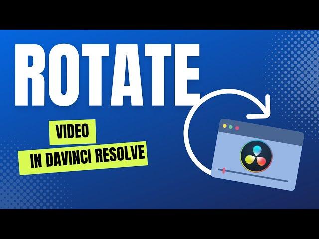 How To ROTATE and AUTO SCALE a video clip in DaVinci Resolve