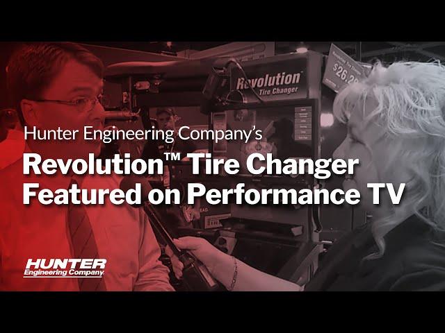 Hunter's Revolution Tire changer featured on Performance TV at SEMA 2015