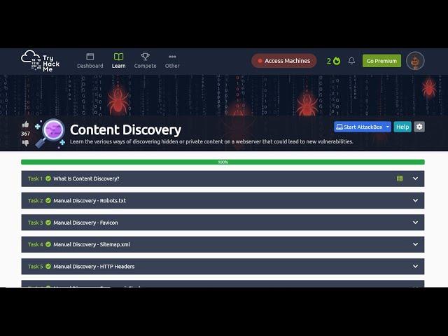 Content Discovery || JrPenetrationTester || TryHackMe || 2021