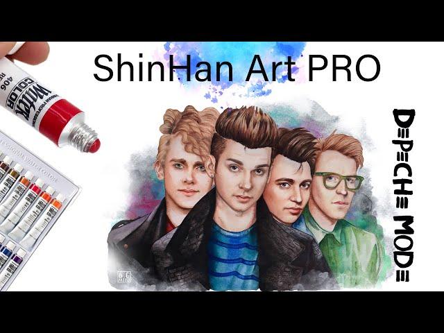 Акварель Shinhanart PRO / speed painting Depeche Mode