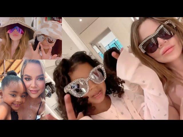 Khloe Kardashian posts videos of her and her daughter True Thompson freestyling Drake's song "Fancy"