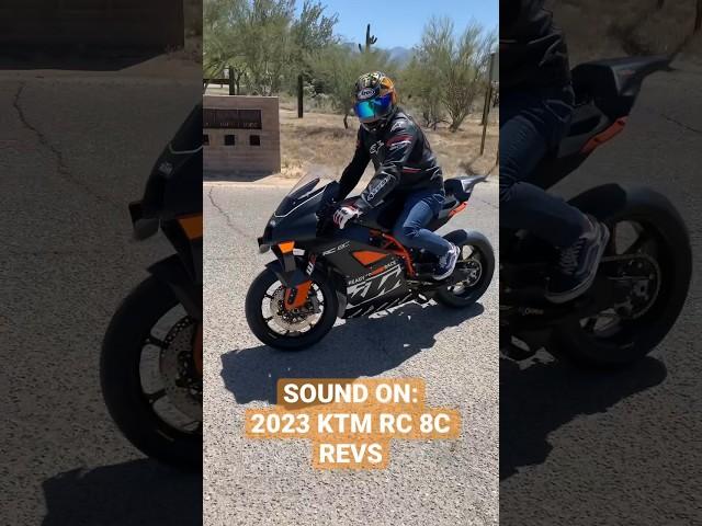 SOUND ON! 2023 KTM RC 8C REVS! #readytorace #ktm