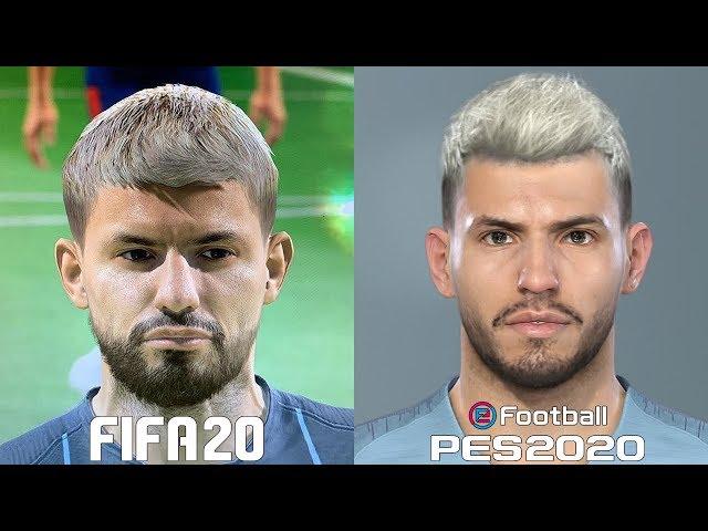 FIFA 20 vs PES 2020 FACE COMPARISON