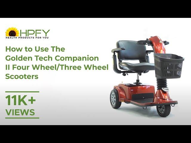 How to use Golden Tech Companion II Four Wheel/Three Wheel Scooters? | Companion Series Scooters