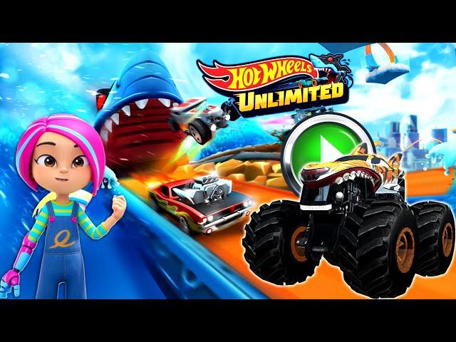 HOT WHEELS UNLIMITED 2 - Monster Trucks Tiger Shark Vs Mega Wrex