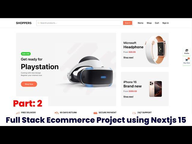 Build a Full-Stack eCommerce Website with Next.js 15, TypeScript, Sanity, Firebase & Stripe - Part 2