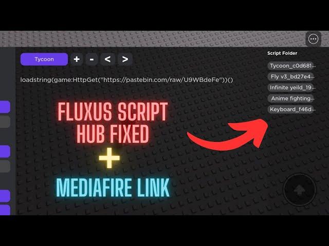 Fluxus Script Hub Fixed Tutorial + Mediafire link ️‍