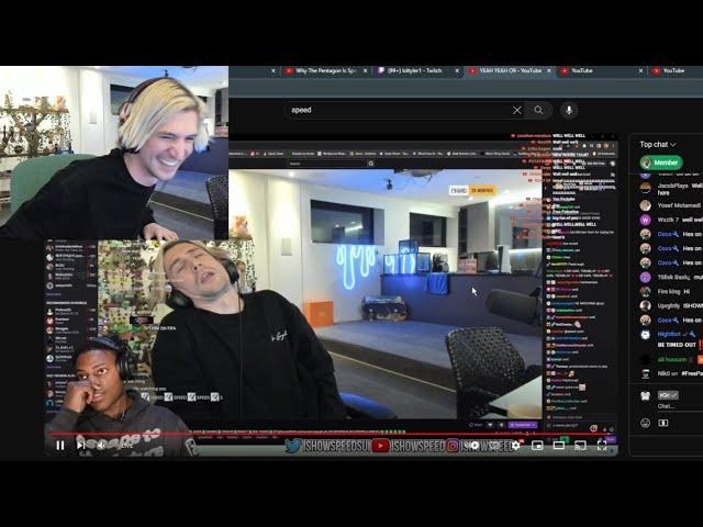 xQc Dies Laughing at Speed seeing him Troll him