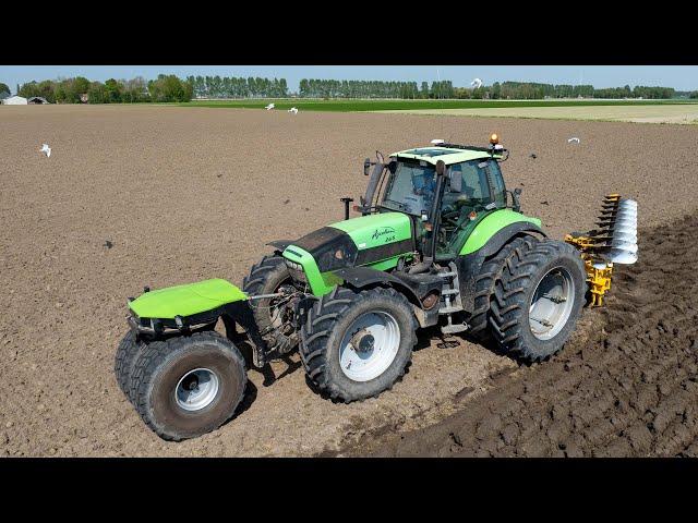 Rare Deutz-Fahr Agrotron 265 trike tractor | 9 furrow eco ploughing