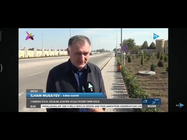 İlham Musayev Qazax rayonunun ikinci Şıxlı kəndindədə abadlaşan kəndim təqdimatında.