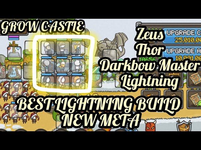 GROW CASTLE BEST  LIGHTNING BUILD  NEW META UPDATE SKILLTREE AND TREASURE #growcastle #trending