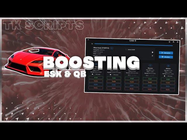 FiveM | [ESX & QB] [Script] Vehicle Boosting System | tk_boosting