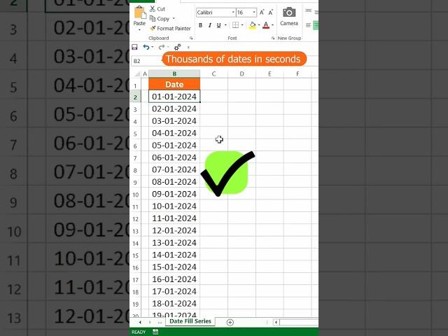 How to automatically write date in Excel tips and tricks  #exceltips #tutorial #shortvideo