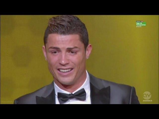 Cristiano Ronaldo EMOTIONAL After He Wins FIFA Ballon dOr 2013 (HD)