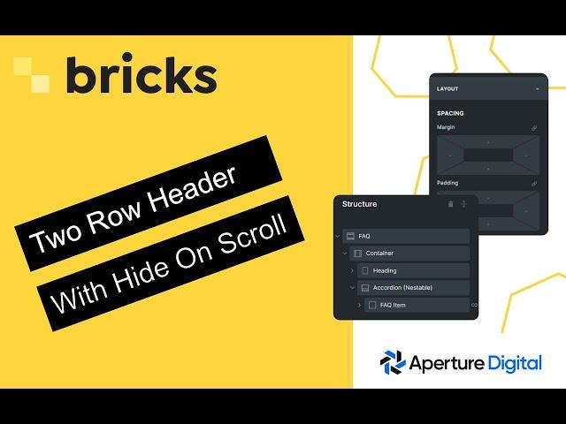 Bricks Builder 2 Row Header Hide On Scroll