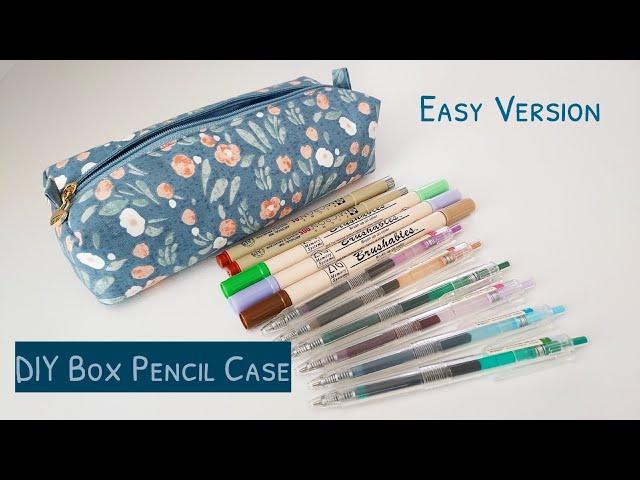 How to sew a box pencil case | DIY pencil pouch | a zippered box pouch | easy for beginners