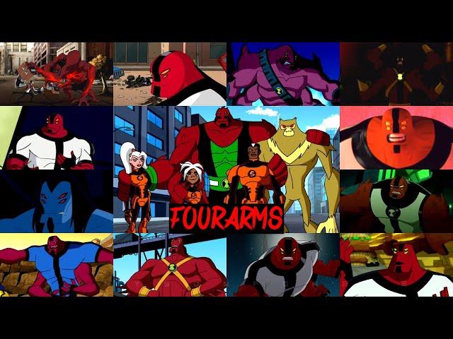 All fourarms transformations in all Ben 10 series