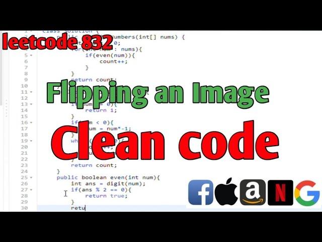 GOOGLE - FLIPPING AN IMAGE | leetcode 832 | #leetcode 832 | Google , Amazon , Microsoft | CoderNight