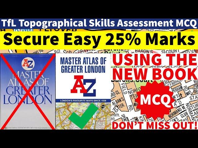 TfL Topographical Assessment | MSQ worth 25% marks | new A to Z Master Atlas of Greater London PCO