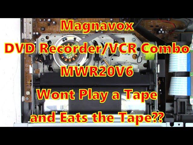 Magnavox MWR20V6 DVD VCR Combo sent from Illinois that eats tapes. Normal services repaired it!