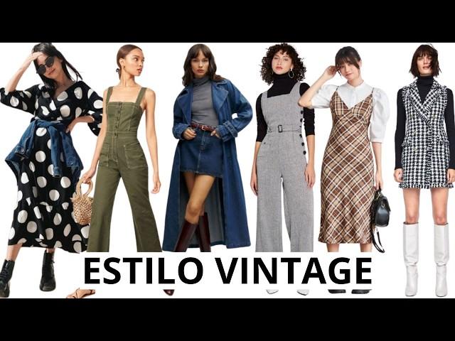 TENDENCIA VINTAGE-MODA VINTAGE-INSPIRACION E IDEAS DE OUTFITS VINTAGE RETRO. TENDENCIAS 70' 80' 90'