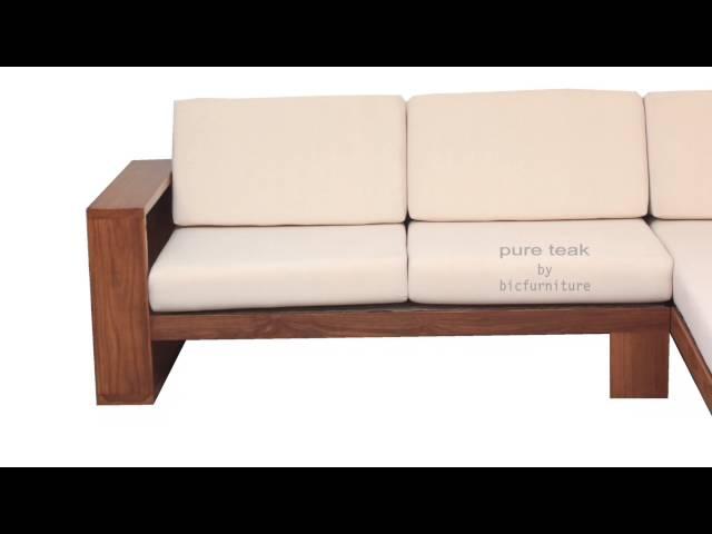 L shape sofa set made in teakwood | buy furniture online or visit showroom