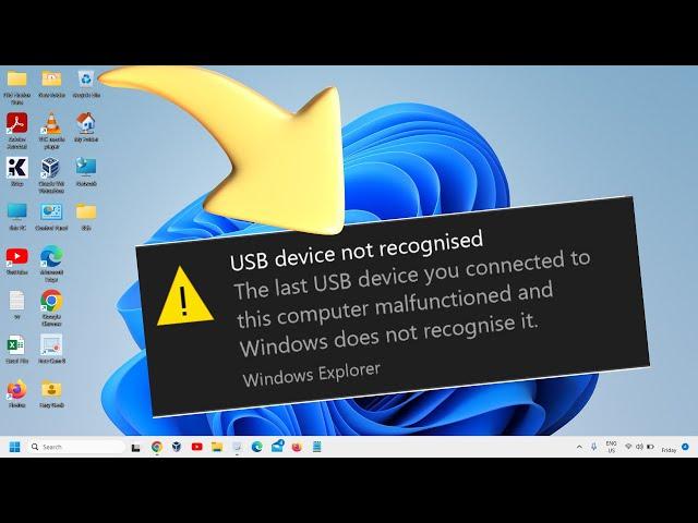 How To Solve USB Device Not Recognized Fix | USB Device Not Recognized in Windows 11/10