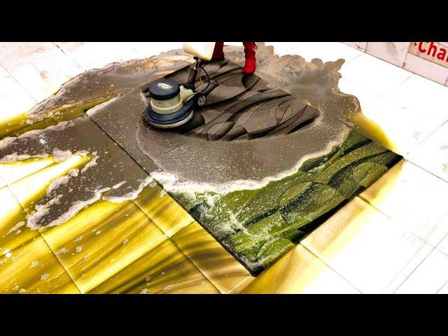 Strong sticky stubborn dirty carpet cleaning satisfying ASMR