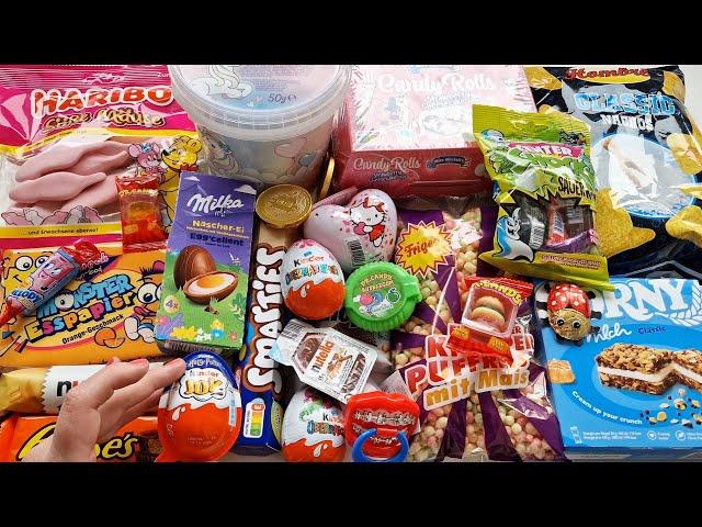 Sweet TV - satisfying video - sweet unpacking - lot of sweets - kinder surprise - ASMR