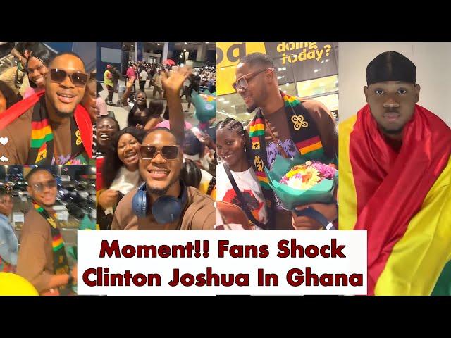 Beautiful Moment Clinton Joshua Was Welcome To Ghana With Gifts By His Ghanaian Fans #clintonjoshua