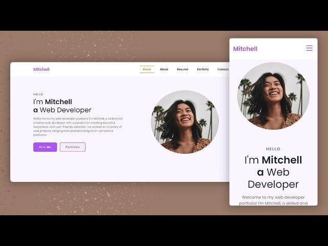 Design Your Personal Responsive Portfolio Website with HTML and CSS | Step by Step Guide