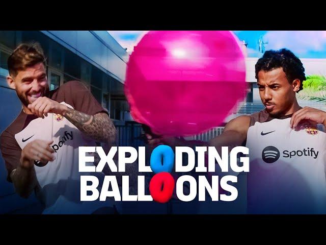  BOOM! HILARIOUS EXPLODING BALLOONS CHALLENGE | Kounde vs Iñigo Martínez 