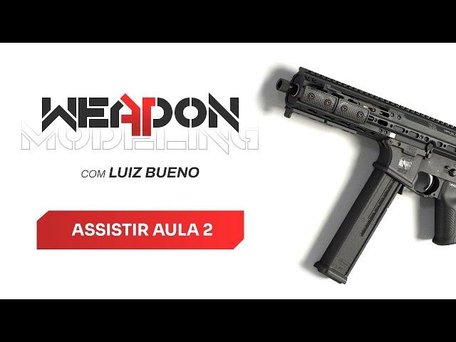 Aprenda a modelar uma SMG 45 no Blender | Curso Weapon Modeling - Aula 02