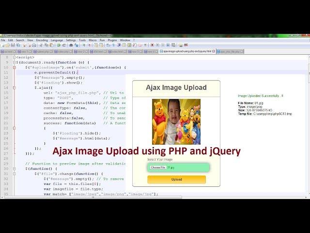 Ajax Image Preview an image before Upload using PHP and jQuery