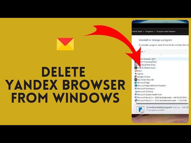 How to Delete Yandex Browser from Windows 2024?