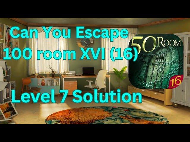 Can you escape the 100 room 16 Level 7 Solution