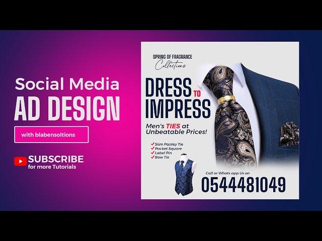 how to create a realistic ad design for social media | photoshop tutorials