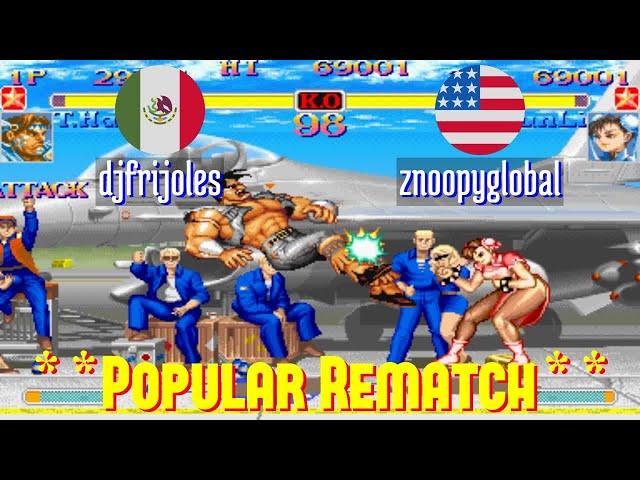 FT10 @ssf2xjr1: djfrijoles (MX) vs znoopyglobal (US) [Super SF II X ssf2x ssf2 Fightcade] Aug 28