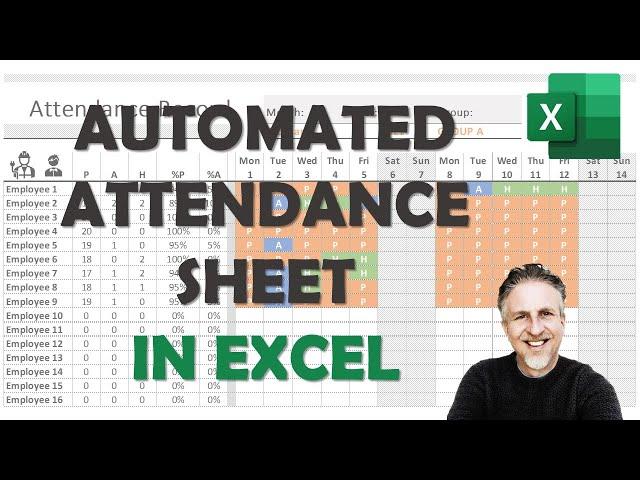 Automated Attendance Sheet in Excel with Formula | Download Attendance Sheet Template