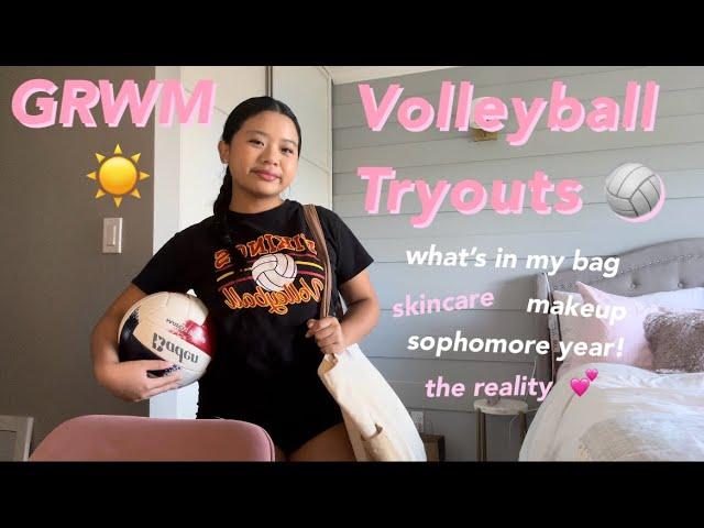 GRWM FOR VOLLEYBALL TRYOUTS | SOPHOMORE YEAR