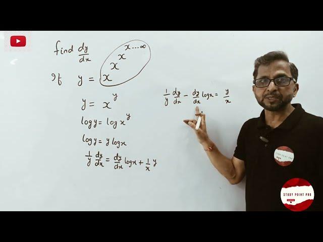 If y = x^ ( x^x...... infinity) then dy / dx   ? @StudyPointPro