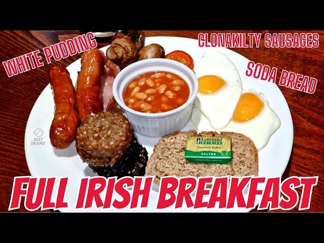 FULL IRISH BREAKFAST aka Full Irish Fry - Incredible Clonakilty Sausages, WHITE PUDDING & SODA BREAD