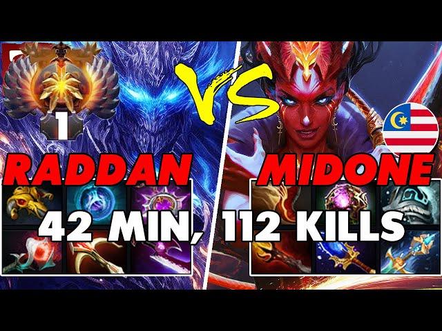 RADDAN (DRAGON KNIGHT) Carry vs MIDONE (QUEEN OF PAIN) Mid - Battle Of Pro Dota 2 Players - Z Dota 2