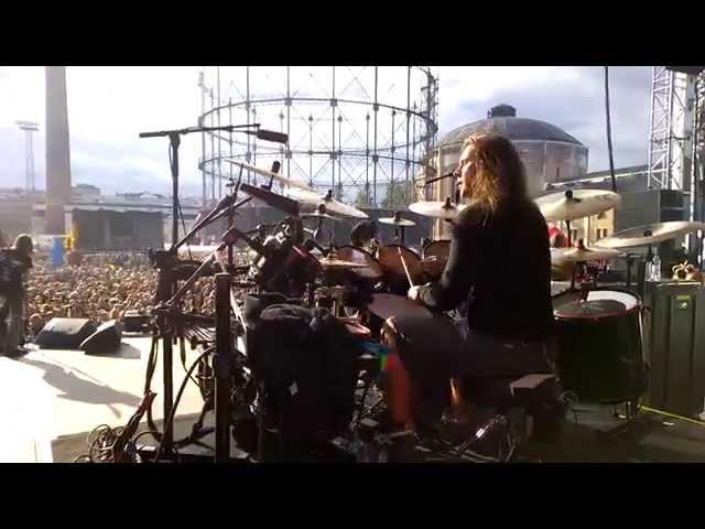 Pearl Artist Jaska Raatikainen Drum Cam - Lake Bodom @ Tuska, Helsinki Finland 27.6.2014