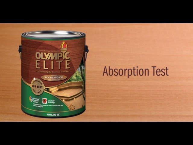 Olympic® ELITE WOODLAND OIL Absorption Test